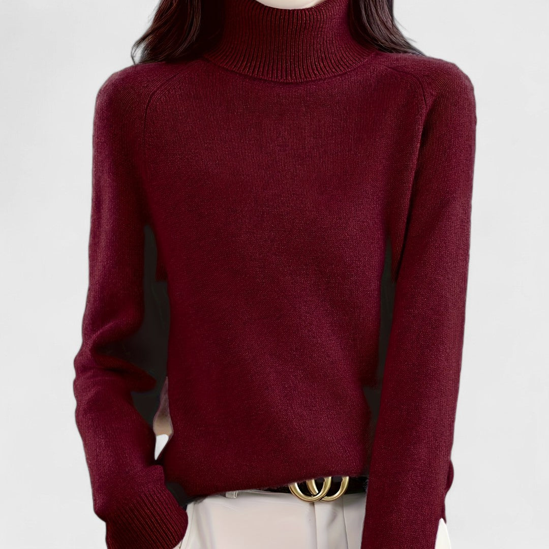 Sapphire - Pullover mit hohem Kragen in Uni