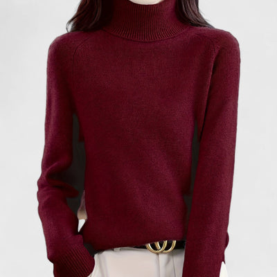 Sapphire - Pullover mit hohem Kragen in Uni