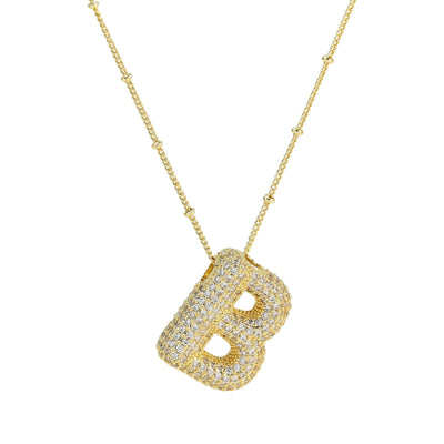 Savannah | Halskette mit Buchstaben in Diamantblase