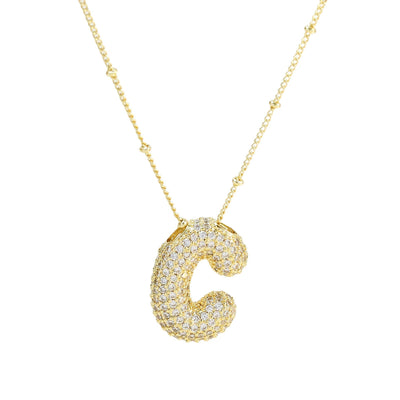 Savannah | Halskette mit Buchstaben in Diamantblase