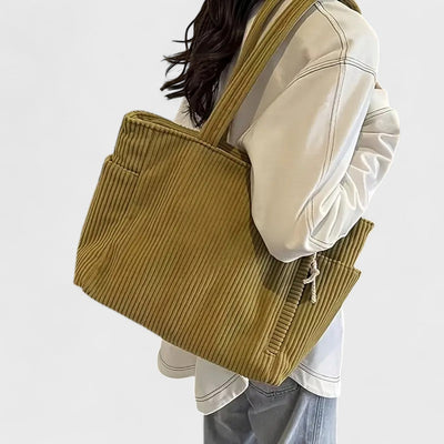 Tilda – Rippstrick-Tote-Bag mit Kordelzug