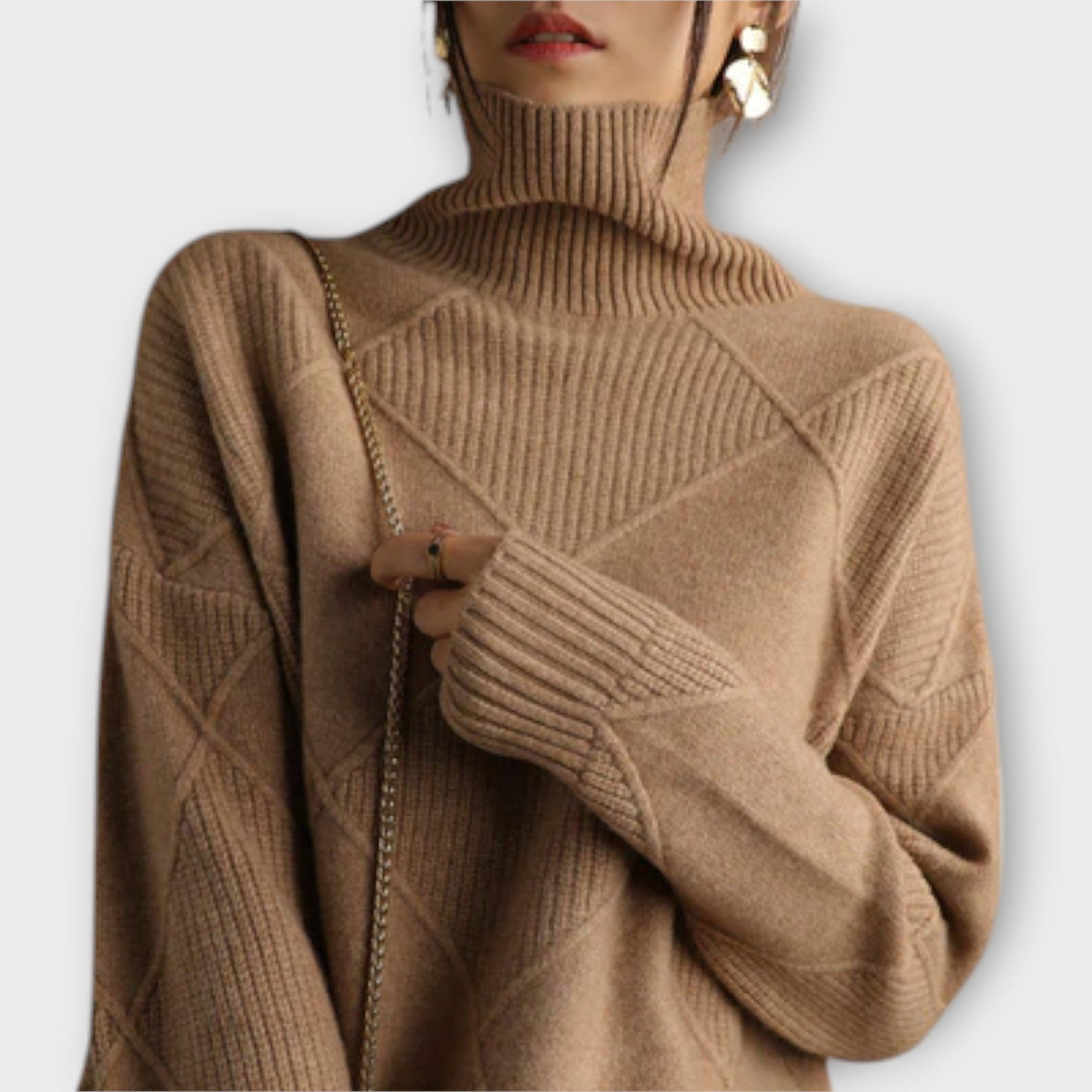 Melanie - Bequemer Pullover mit Stehkragen