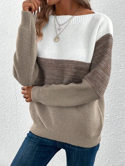 Calista - Eleganter Pullover mit langen Ärmeln und fallenden Schultern