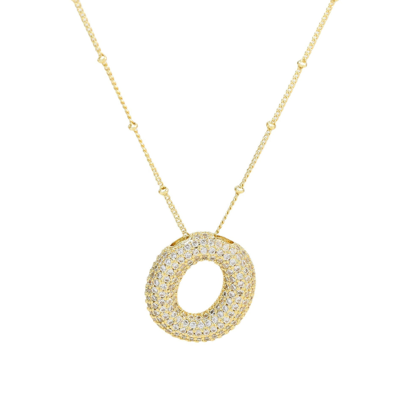 Savannah | Halskette mit Buchstaben in Diamantblase