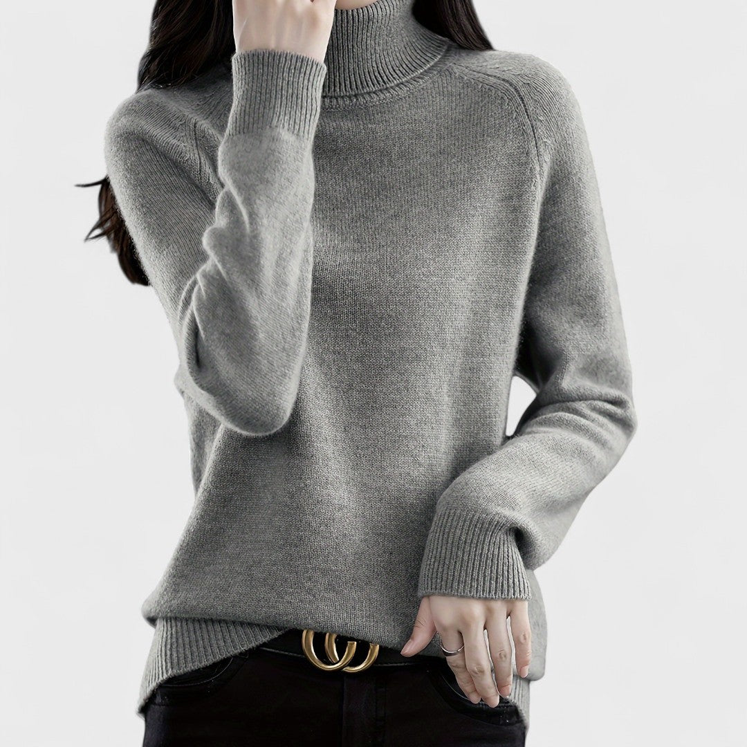 Sapphire - Pullover mit hohem Kragen in Uni