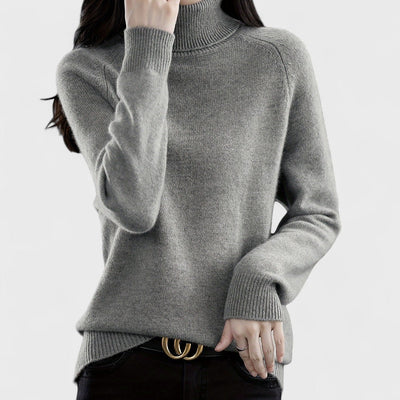 Sapphire - Pullover mit hohem Kragen in Uni