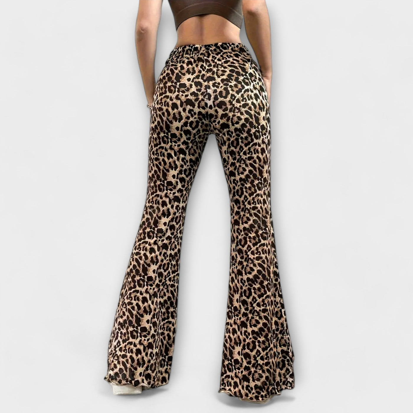 Bootcut-Hosen Leopardenmuster