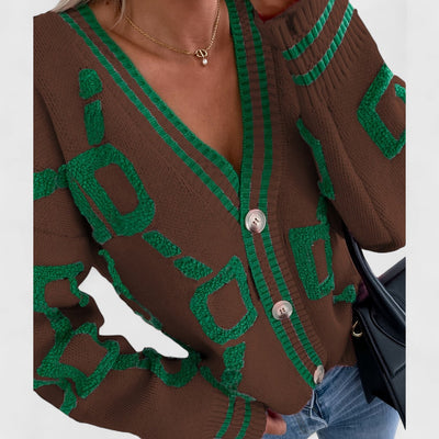 Bombay - Farbblock-Cardigan