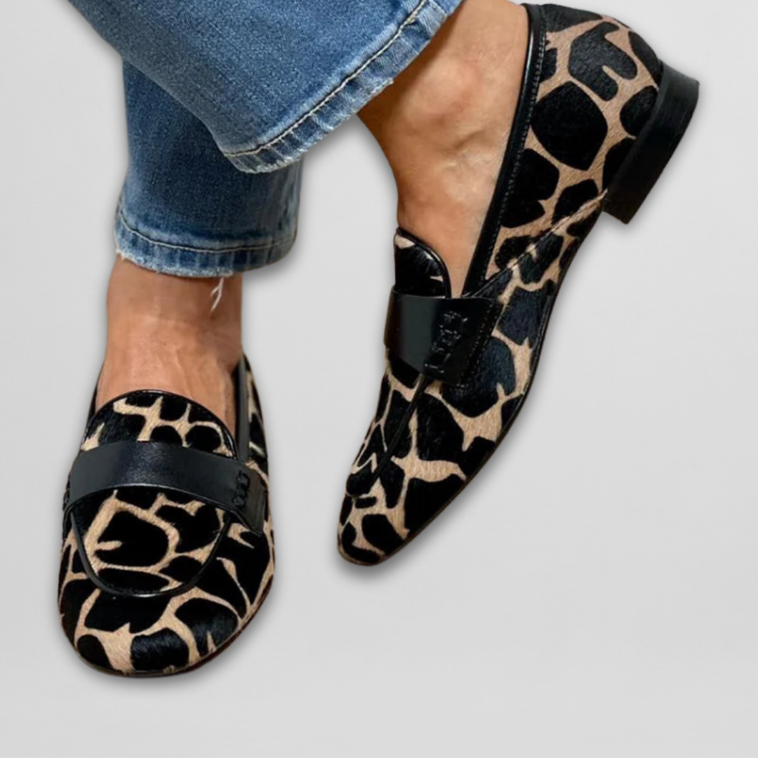 Priszilla - Mokassin mit Animal-Print
