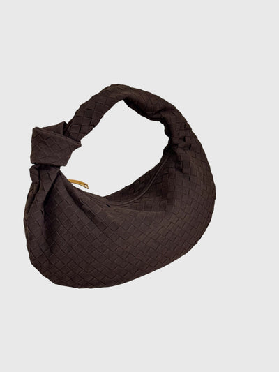 Celeste | Medium Suede Woven Bag with Knot