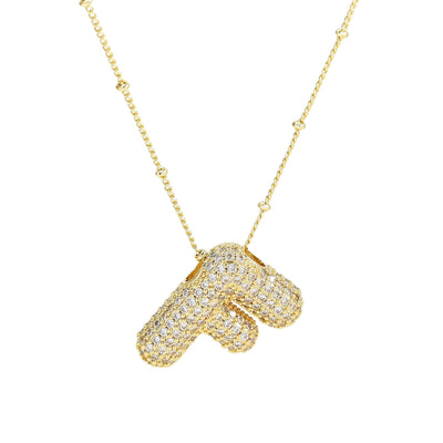 Savannah | Halskette mit Buchstaben in Diamantblase