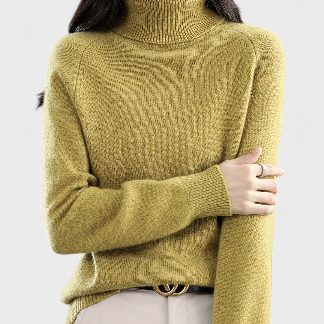 Sapphire - Pullover mit hohem Kragen in Uni