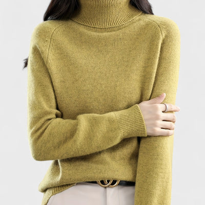 Sapphire - Pullover mit hohem Kragen in Uni