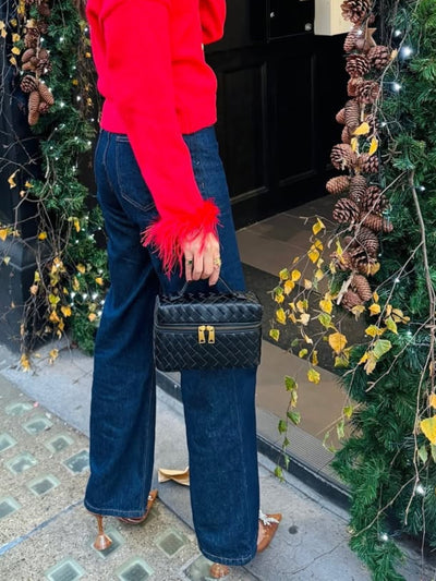 Juliette | Strukturierte Glänzende Woven Tasche