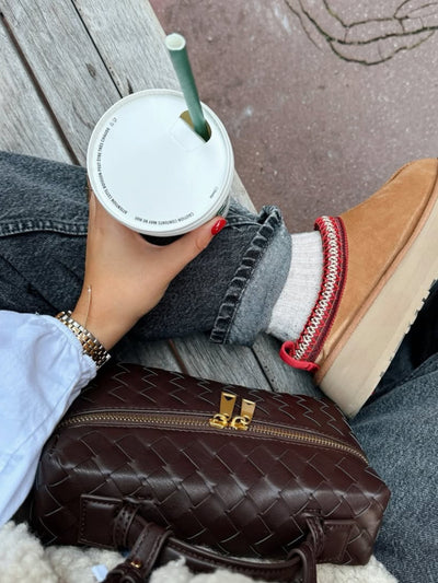 Juliette | Strukturierte Glänzende Woven Tasche