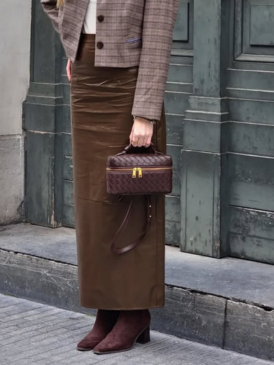 Juliette | Strukturierte Glänzende Woven Tasche