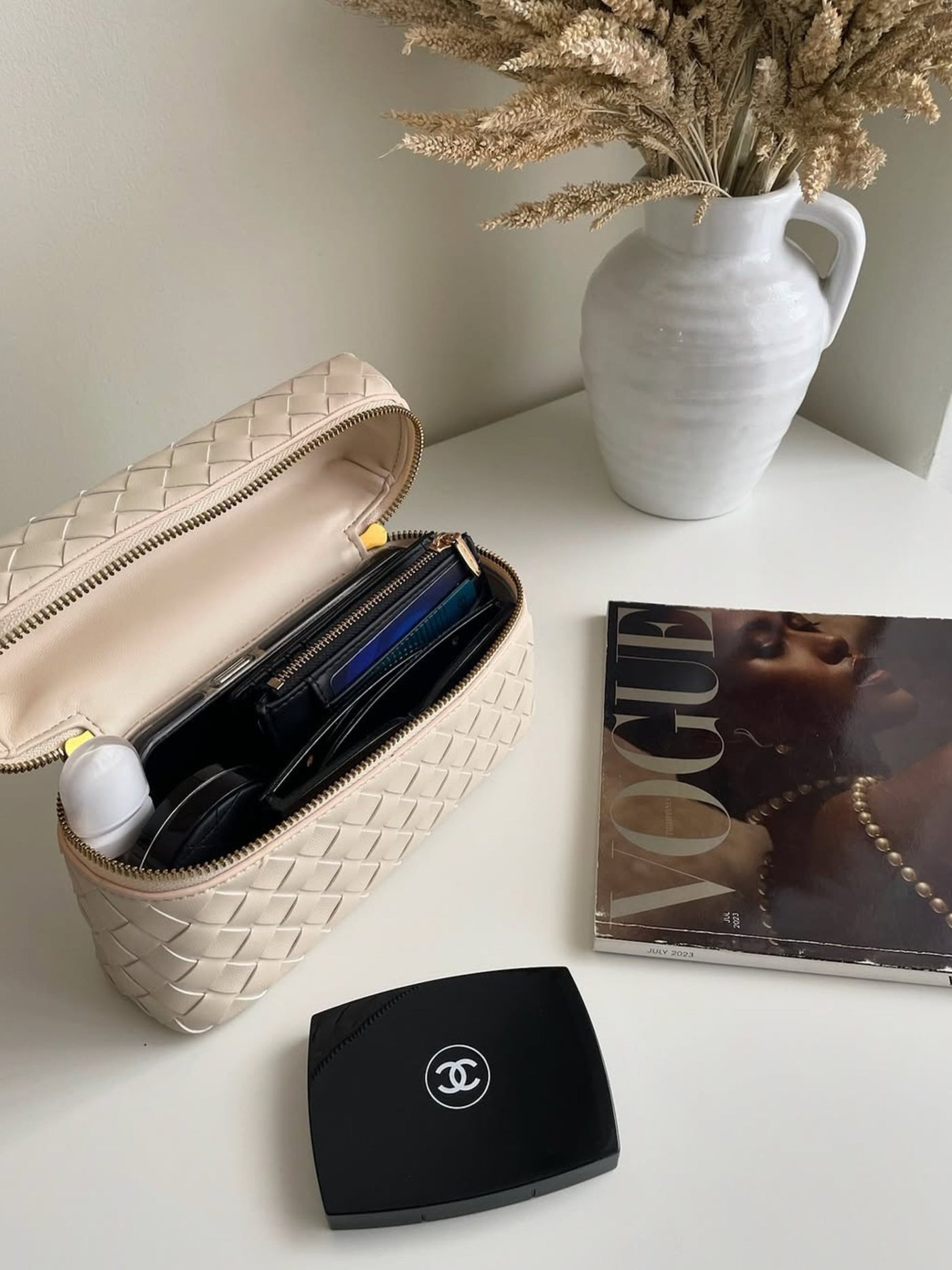 Juliette | Strukturierte Glänzende Woven Tasche