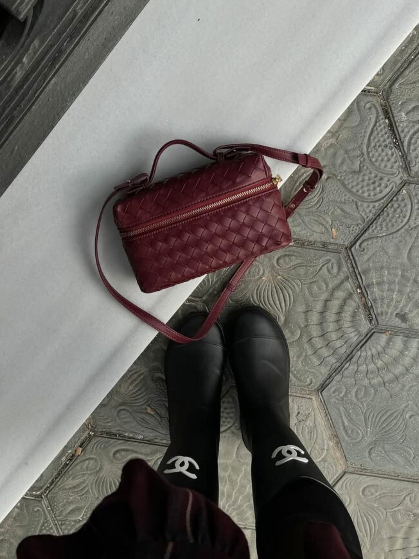 Juliette | Strukturierte Glänzende Woven Tasche