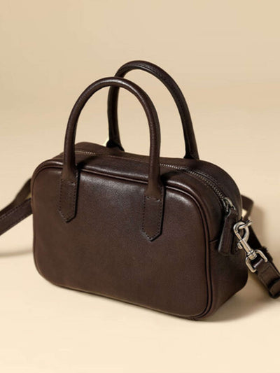 Eliza | Quadratische Tasche mit glänzendem Reißverschluss
