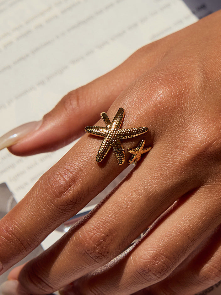 Mikaela | Offenes Ring mit Seestern