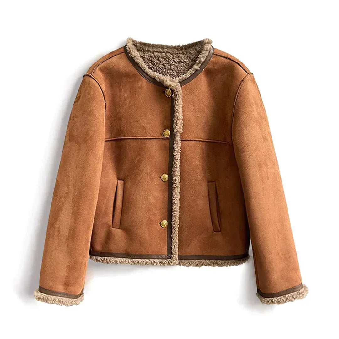 Isabella Pelzknopfjacke