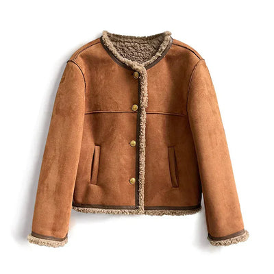 Isabella Pelzknopfjacke