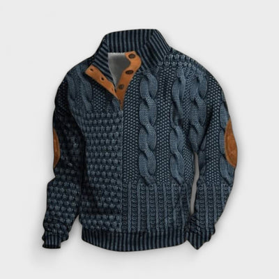Retro Bedruckter Pullover