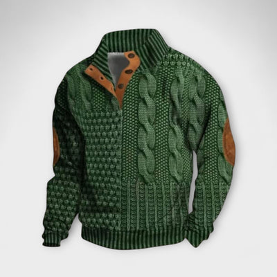Retro Bedruckter Pullover