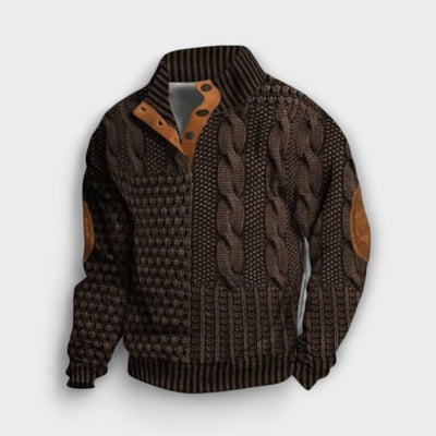 Retro Bedruckter Pullover