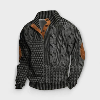 Retro Bedruckter Pullover