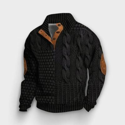 Retro Bedruckter Pullover