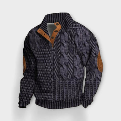 Retro Bedruckter Pullover