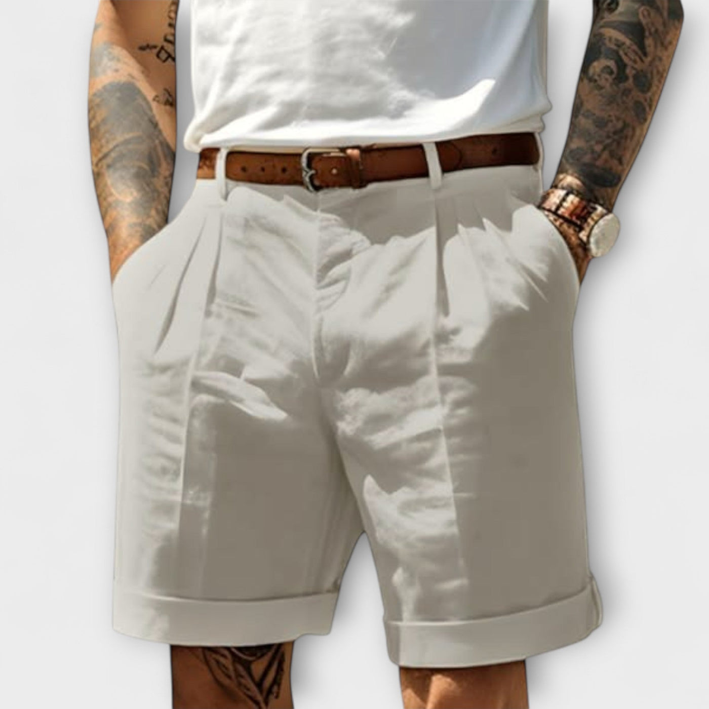Elegante Baumwoll-Bermuda-Shorts