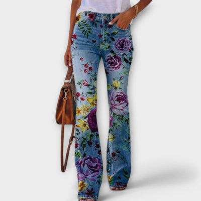 Fred - Röhrenhose mit Blumen