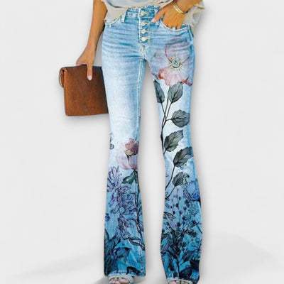 Fred - Röhrenhose mit Blumen