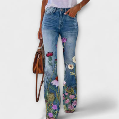 Fred - Röhrenhose mit Blumen