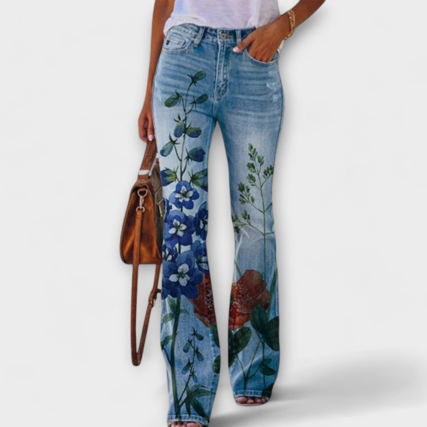 Fred - Röhrenhose mit Blumen