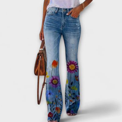 Fred - Röhrenhose mit Blumen