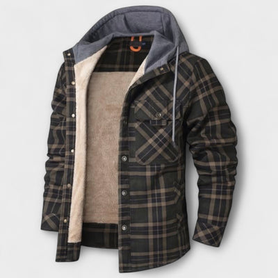 Flanelljacke mit Kapuze