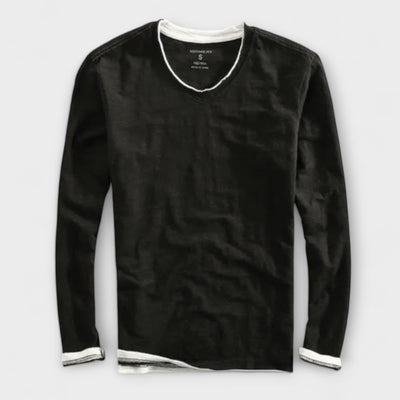 Langarm-T-Shirt aus Baumwolle