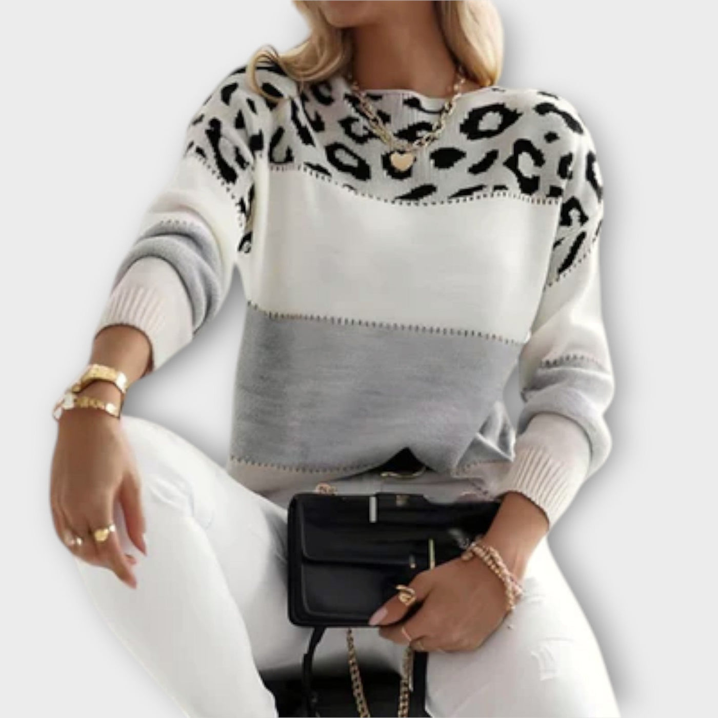 Cheyenne - Freizeitpullover mit Leoparden-Design