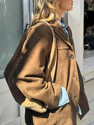 FIORA - Blazerjacke aus Wildleder