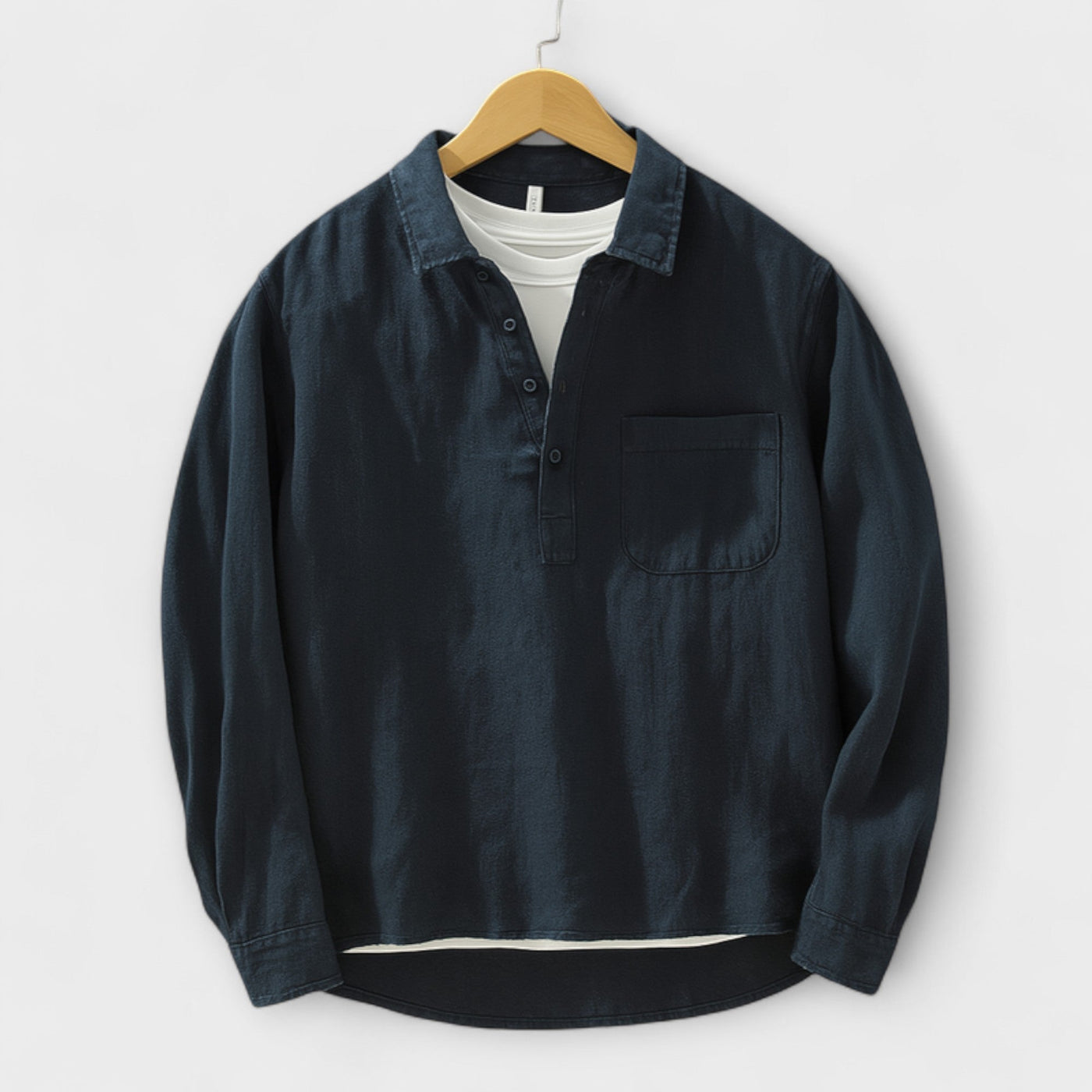 Leinen Popover Hemd