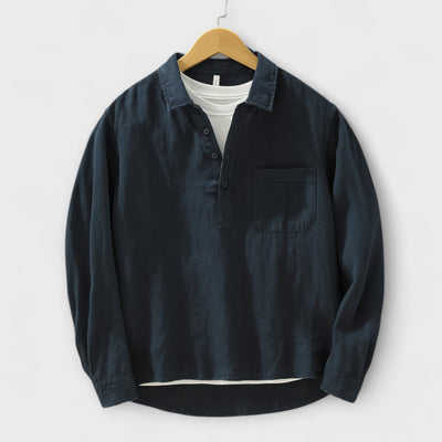 Leinen Popover Hemd