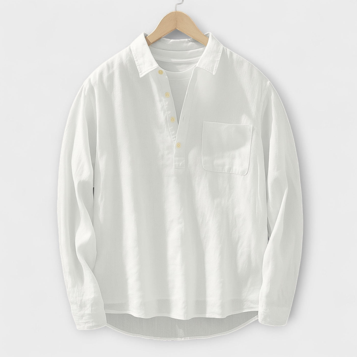 Leinen Popover Hemd