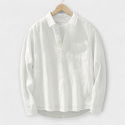Leinen Popover Hemd