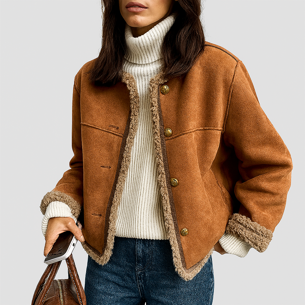 Jacke mit Pelzknöpfen von Isabella