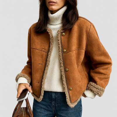 Jacke mit Pelzknöpfen von Isabella