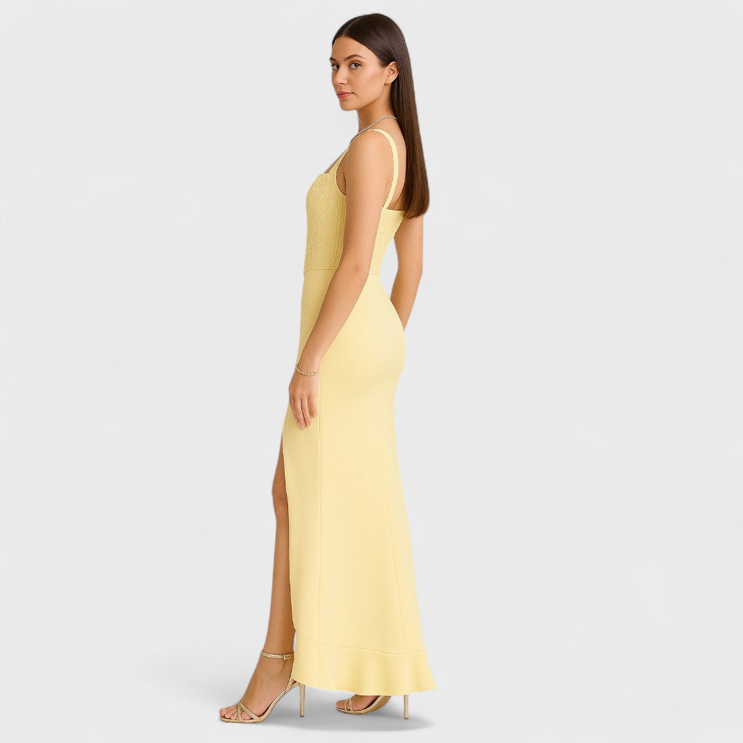 Bella - Corsagenkleid aus Satin mit Volants