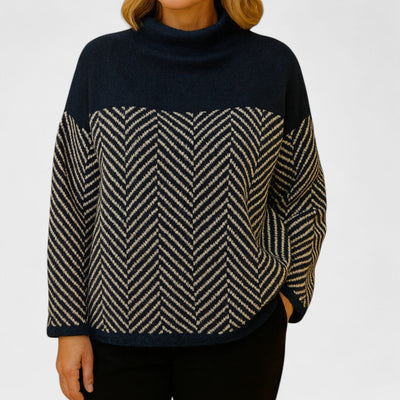 Malene - Hochgeschnittener Pullover aus Baumwolle
